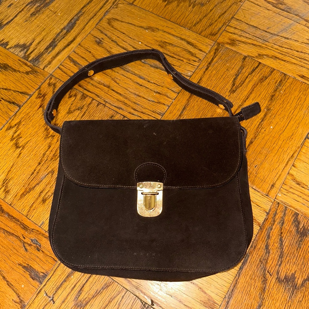 Brown suede bag